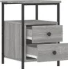 vidaXL Nachttisch Grau Sonoma Eiche 34x35,5x50 cm Produktbild-Vorschau 6