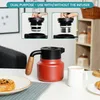 Belle Vous Rote Edelstahl Thermoskanne - Kaffeekanne - Produktbild-Vorschau 6