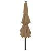 vidaXL Parasol avec mât en aluminium 3 couches Taupe 3,5 m Voir les images du produit 3