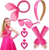 HOWAF 80er 90er Jahre Damen Kostüm Set Pink Karneval Party Produktbild-Vorschau 1