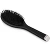 A black oval hairbrush with nylon bristles is shown against a white background. Produktbild-Vorschau