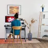 Relaxdays – biurko komputerowe ze szkła, z wysuwaną półką Podgląd zdjęcia produktu 2