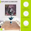 ARTland Glasbild Lila Frosch Größe: 30x30 cm Produktbild-Vorschau 3