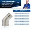 tecuro Kurzer Winkel 45° Edelstahl V4A (AISI 316), IG x AG Produktbild-Vorschau 4