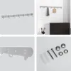 Intirilife appendiabiti in acciaio inox modello D - 7 ganci Anteprima dell’immagine prodotto 4