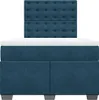 vidaXL Boxspringbett mit Matratze Blau 120x190 cm Samt Produktbild-Vorschau 6