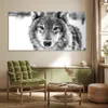 MuchoWow® Poster Tierprofil Wolf in schwarz und weiß 160x80 Produktbild-Vorschau 3