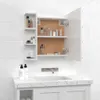 vidaXL Spiegelschrank mit LED Hochglanz-Weiß 70x16,5x60 cm Produktbild-Vorschau 3