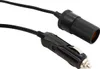A black car charger extension cord with a male plug and a female socket. Náhľad obrázku produktu