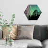 DEQORI Glasbild Echtglas 40x35 cm 'Polarlichter im Wald' Produktbild-Vorschau 3