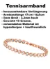 Crystal blue Tennisarmband rose funkelnde Zirkonia Länge 17 Produktbild-Vorschau 1