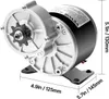 A close-up, angled view of an electric motor with dimensions indicated by overlaid text and lines. Produktbild-Vorschau