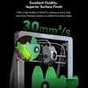 A 3D printer with a close-up view of its nozzle and filament, highlighting its printing speed. Produktbild-Vorschau