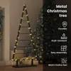 vidaXL Metall Weihnachtsbaum mit Ständer Schwarz 125,5 cm Produktbild-Vorschau 5