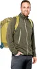A man wearing a jacket and pants, carrying a large duffel bag on his back with wheels. Produktbild-Vorschau