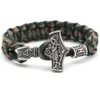 Wikinger-Armband Thor's Hammer army green camouflage Produktbild-Vorschau 1