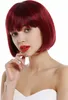 WIG ME UP Perücke kurz klassischer Bob gerader Pony Rot Produktbild-Vorschau 6