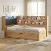 Lit d'enfant 90 x 200 cm avec éclairage LED et ports de Voir les images du produit 3