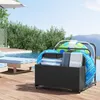 COSTWAY Pool Aufbewahrungskorb mit Rollen, Polyrattan Produktbild-Vorschau 2