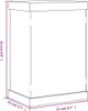 A line drawing of a transparent display case with dimensions indicated. Produktbild-Vorschau