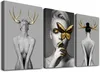 Obraz na plátně Zlatá elegance 120x80 cm zarámovaný Náhled obrázku produktu 1