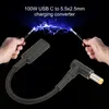 Adaptér USB C na DC 5,5 x 2,5 mm, nylonový úplet, 100 W, Náhled obrázku produktu 8