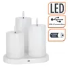 LED Echtwachs Kerze 3er Set wiederaufladbar mit Ladestation Produktbild-Vorschau 5