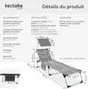 Chaise longue en aluminium Lorella, rembourrée et pliable - Voir les images du produit 6