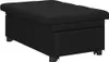A black sofa bed is shown from a side angle. Náhľad obrázku produktu