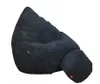 A black beanbag chair and ottoman on a white background. Náhľad obrázku produktu