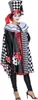 Harlekin Kostüm Pierrot Harlekina inkl. Zylinder für Damen Onesize Poncho Clown Paarkostüm Fasching Karneval Mottoparty Pantomime Produktbild-Vorschau