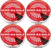 Four round tins of SCHO-KA-KOLA chocolate are arranged in a 2x2 grid against a white background. Anteprima dell’immagine prodotto
