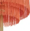 Orientalische Stehlampe GoldRosa Schirm mit Fransen Franxa Produktbild-Vorschau 4