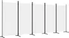 A row of five white fabric room dividers with black metal frames and stands. Náhled obrázku produktu
