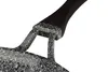 A close-up view of the handle attachment of a frying pan. Voir les images du produit