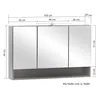 Spiegelschrank Bad mit Beleuchtung 100 cm KAHLA-03 in Wotan Produktbild-Vorschau 6