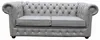 Graue Chesterfield Couch Büro Sofa Emfpangs Couchen Leder Produktbild-Vorschau 1