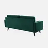 A green sofa shown from the back and side. Produktbild-Vorschau