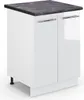 Meuble bas de cuisine Vicco Fame-Line Blanc Haute brillance Voir les images du produit 1