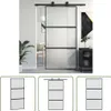 The Living Store Schiebetür Schwarz 102,5x205 cm Hartglas Produktbild-Vorschau 1