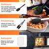 Collage of kitchen accessories for an air fryer, with descriptive text. Produktbild-Vorschau