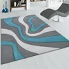 Tappeto di design moderno con motivo astratto a onde e Anteprima dell’immagine prodotto 6