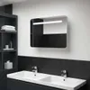 zrkadlová skrinka LED vidaXL 80x9,5x55 cm Náhľad obrázku produktu 2