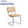 LVHOM Freischwinger 2er Set Rattan Esszimmerstuhl Produktbild-Vorschau 5