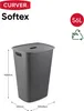 Curver Softex Wäschekorb – 2er-Set, 56 L, mit Deckel, Produktbild-Vorschau 2