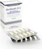 A box of Synbiotic D-C capsules and two blister packs of capsules are shown against a white background. Produktbild-Vorschau