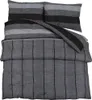 vidaXL Ensemble de literie gris foncé 200x200 cm coton Voir les images du produit 7