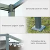 Outsunny Pergola coulissante Pergola rétractable 3 x 2 m Voir les images du produit 8