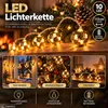 LED Lichterkette 10LED Weihnachten Warmweiß Gold Tischdeko Produktbild-Vorschau 7