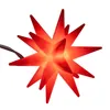 LED Lichterkette Sterne rot 5 warm weiße LEDs 6 cm Ø Timer Produktbild-Vorschau 2